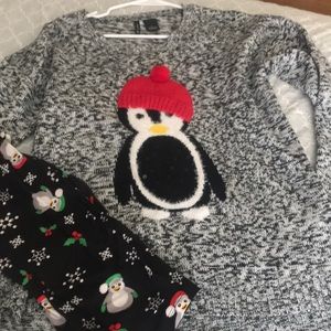 Christmas sweater and leggings set